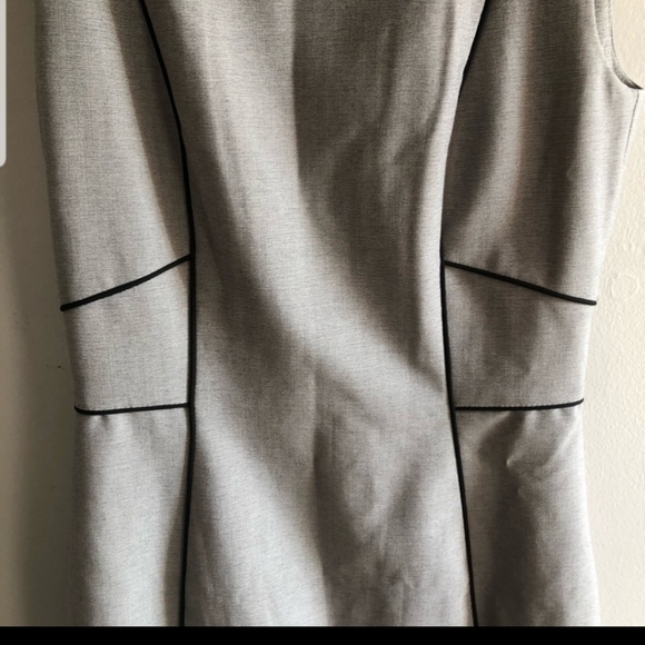 H&M Grey Fitted Work Dress with black slits - Picture 2 of 6